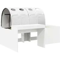 Syfax Lit avec Tunnel 3 pc Chêne Artisanal et Blanc Bois d'ingénierie