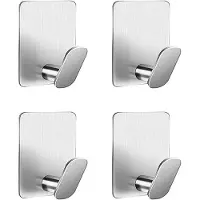OEM Porte-serviettes autocollant en acier inoxydable, lot de 4 crochets à colle ultra-fine pour la salle de bains et la cuisine
