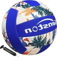 Famanu Ballon de plage en néoprène bleu - Imperméable, idéal pour le beach-volley