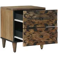 vidaXL Cabinet de chevet avec tiroir Marron 40 x 33,5 x 46 cm