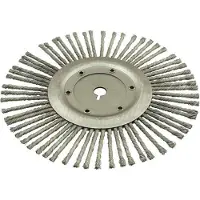 Generique Brosse Ronde ø 200 Mm Avec Brins En Acier Torsadés Très Résistants. Alésage De 20 Mm. Idéale Pour Travail Difficile D'accès, Les