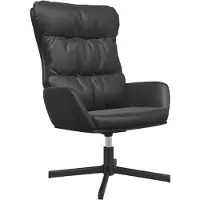 vidaXL Fauteuil relax noir similicuir