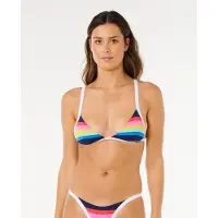 Rip Curl Surf Stripe Fixed Tri Bikini Top Multicolore XS Femme