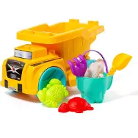 MOLTO Dump With Beach Accessories Truck Jaune Enfants