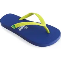Brasileras Tongs Garçon Fille Antidérapantes confortables chaussures de plage/piscine/urbaines bleu jaune 29/30 EU -UBCCB-K