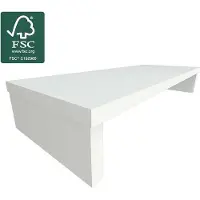 OEM Meuble TV en bois , 90 x 35 x 15 cm, blanc, capacité de charge de 60 kg
