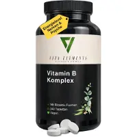 IK-Handelsgruppe Vita Elements, Complexe de vitamines B, 240 comprimés – complément alimentaire végan, bioactif, pour l'énergie et les nerfs