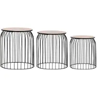 vidaXL Tables basses, lot de 3, noir - Table basse - Tables basses - Table d'appoint - Tables d'appoint