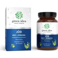Herbamedicus GreenIdea Kelp + Spirulina, complément alimentaire, 60 gélules, complexe d'algues pour l'alimentation quotidienne