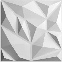 OEM Panneaux muraux 3D blancs en PVC, 30 x 30 cm, pour la décoration intérieure, lot de 20 pièces