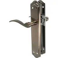 OEM Ensemble de poignées de porte pour portes de passage - élégant et pratique - adapté à un usage intérieur et extérieur - laiton couleur cuir - 256 x 48 mm