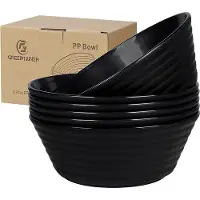 Famanu Grands bols à petit-déjeuner, lot de 6, incassables, bols à dessert de 1 055 ml, bols à soupe en plastique, bols et lots de bols pour enfants et adultes, adaptés au micro-ondes et au lave-vaisselle