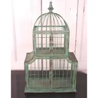 Meander Cage à oiseaux en forme de spirale, 2 étages, verte, dimensions : 39 x 19 x 64,5 cm