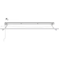 vidaXL Store électrique rétractable beige et blanc 3 x 2,5 m