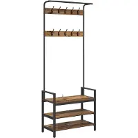 vidaXL Porte-manteau Bois ancien 75 x 34 x 184 cm Bois d'ingénierie