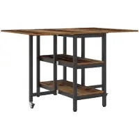 Syfax Table à dîner 122 x 80 x 76,5 cm Bois d'ingénierie Bois ancien