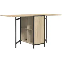 vidaXL Table de salle à manger 144 x 60 x 75 cm en bois d'ingénierie, chêne Sonoma
