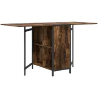vidaXL Table de salle à manger 144 x 60 x 75 cm, bois d'ingénierie, chêne fumé
