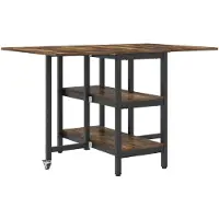 Syfax Table à dîner 122 x 80 x 76,5 cm Bois d'ingénierie Chêne fumé