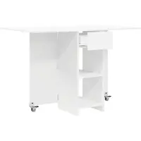 Syfax Table à dîner 115 x 70 x 75 cm Bois d'ingénierie Blanc
