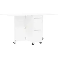 vidaXL Table à manger 2 pièces 140 x 80 x 77 cm Bois aggloméré Blanc Rectangulaire