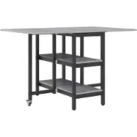 Syfax Table à dîner 122 x 80 x 76,5 cm Bois d'ingénierie Sonoma gris