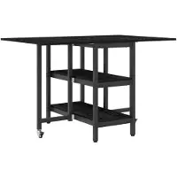 Syfax Table à dîner 122 x 80 x 76,5 cm Bois d'ingénierie Chêne noir