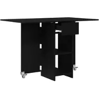 Syfax Table à dîner 115 x 70 x 75 cm Bois d'ingénierie Chêne noir