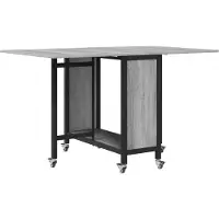 Syfax Table à manger pliante avec roulettes 130 x 80 x 76,5 cm
