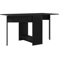 Syfax Table à dîner 138 x 70 x 73,5 cm Bois d'ingénierie Chêne noir