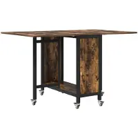 Syfax Table à manger pliante avec roulettes 130 x 80 x 76,5 cm