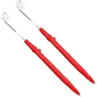 Syfax Parapluie avec pince 2 pcs Rouge brique Ø 105 x 86 cm