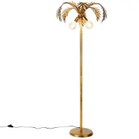 QAZQA Lampadaire vintage doré 156 cm 2 lumières - Botanica