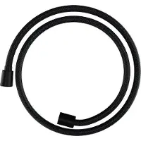 Famanu Tuyau de douche flexible en textile, 125 m, avec protection anti-pliure - noir mat