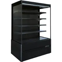 CombiSteel Vitrine réfrigérée murale Jamie 1.9, rayonnage de supermarché d'une capacité de 613 litres avec ventilation assistée.