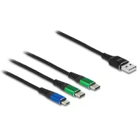 DeLOCK USB 3-en-1 A vers Micro USB / 2x USB Type-C 1 m -