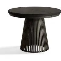 Alpi Möbel Table de Salle à Manger, Table Ronde Extensible, Meubles de Salon, Pieds en Métal, Diamètre 100 cm, Painflow, Collection Nero