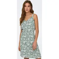 ONLY Robe d’été 'KARMEN' émeraude / blanc