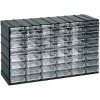 Art Plast Commode Modulaire à 48 Tiroirs Transparents, 382 X 148 X 230 Mm