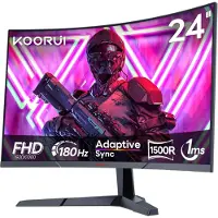 Koorui Ecran PC Gaming 24E6CA 24" Incurvé 165 Hz QHD Noir