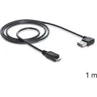 DeLOCK USB Kabel A -> Micro-B St/St 1.00m 90°sw Easy USB