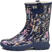 Aigle Alya Print Rain Boots Bleu EU 38 Femme