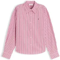 Tommy Hilfiger Chemisier 'Boxy Fit' bleu marine / rose / magenta / blanc