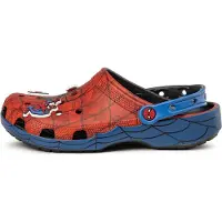 Crocs Sabots 'SpidermanWeb' bleu nuit / saphir / rouge feu / blanc