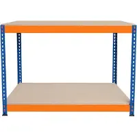 OEM Établi 120 x 60 cm avec 2 supports de pieds et une capacité de charge élevée - Disposition réglable et montage sans vis
