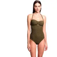Emporio Armani pour femme. EW003297_AF20247 Maillot de bain vert Olivia (L), Beachwear, Polyester
