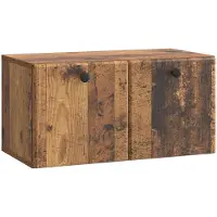Syfax Meuble TV mural 59,5 x 31 x 30 cm Bois ancien Bois d'ingénierie