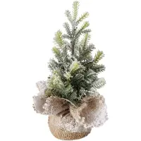 Boltze Sapin artificiel dans un pot en jute TANNE, 22 cm