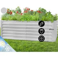 Blumfeldt Jardiniere sur Pieds, Espace Potager sur Pied Jardinage Extérieur, Potager Surélevé en Hauteur, Potager Sureleve Exterieur Jardin et Balcon, Bac Potager sur Pied en Acier, 970L, 1,8 m