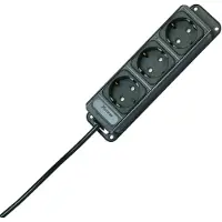 Kopp Prise de courant Schuko triple 127015013 UNOversal KiSi Câble d'alimentation 1,4m an